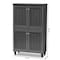 Baxton Studio Fernanda Dark Gray 4-Door Wooden Entryway Shoe Storage Cabinet 152-9169 - alternate 6